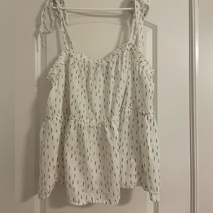 White and Navy tank top